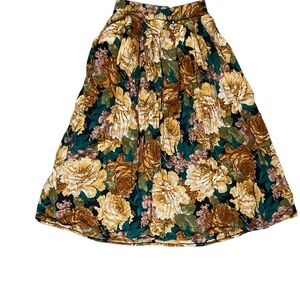 Michelle Stuart A-Line Skirt with Floral Print